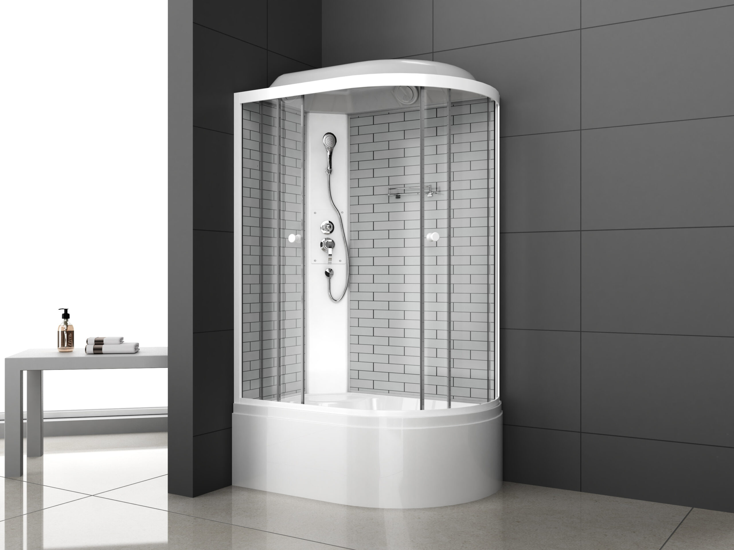 Душевая кабина ODA-5006 L P 120*80*215 (прозрачное стекло 4мм,глубокий поддон) - Изображение №2