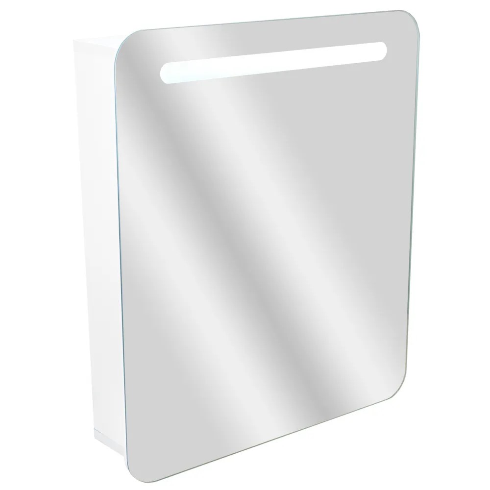 Шкаф-Зеркало 55 Фламенко 550 C, белый, Flamenco  (В640хШ550хГ160) - изображение №1