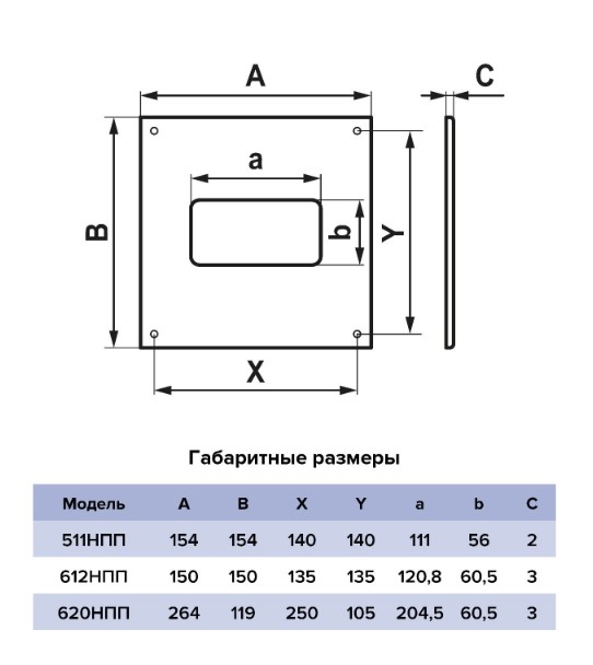Накладка торцевая Ш153*В153, фланец 55*110 (120шт/уп) Эра - Изображение №4