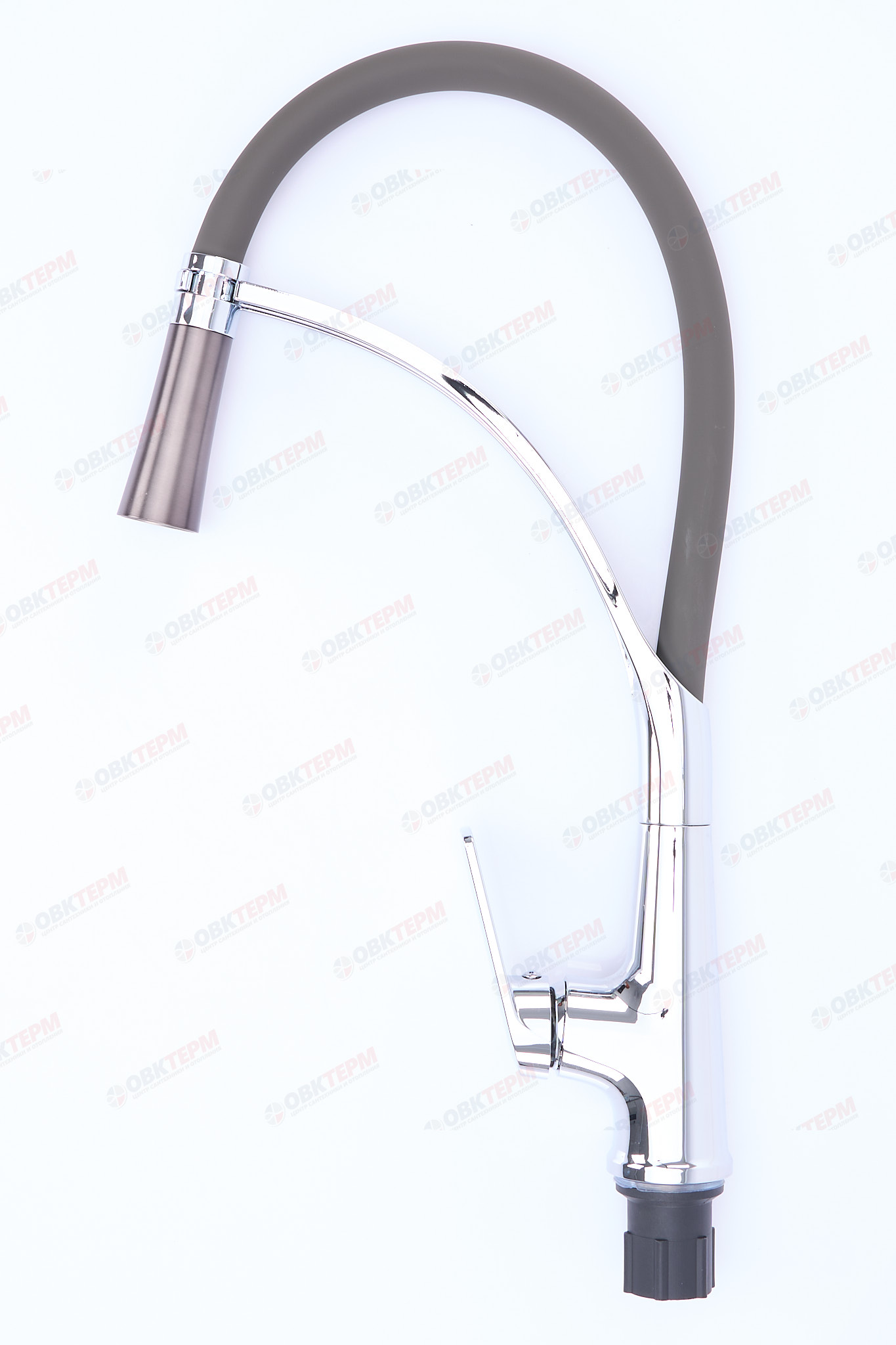 Смеситель д/кухни PLAMIX LUCAS-017 SET CHROME REFL.GREY /гайка /35мм /с подводкой (16шт/ящ) - Изображение №2