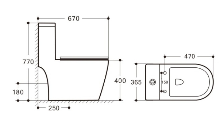 Унитаз-моноблок ALIOTTI ALT-М-37 безободковый,SC, ультратонкое, дюропласт. (670*365*770) - Изображение №2