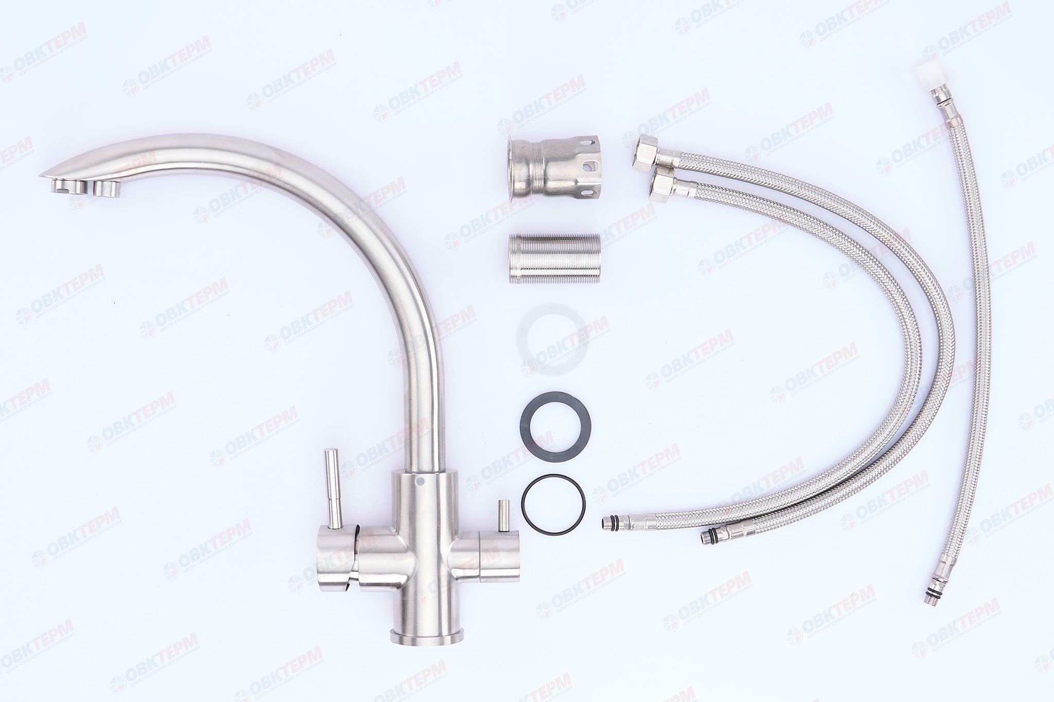 Смеситель д/кухни под ФИЛЬТР CHAMPION SUS-021 нерж/сталь (10 шт/ящ) - Изображение №3