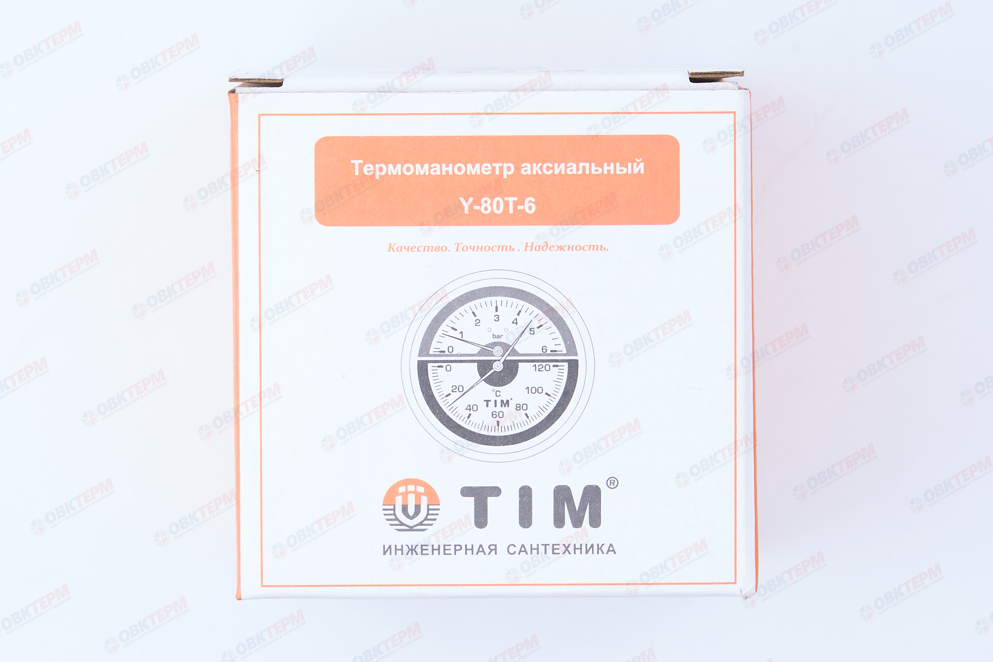 Термоманометр      6 bar заднее подключение TIM   (1шт/60ящ) - Изображение №3