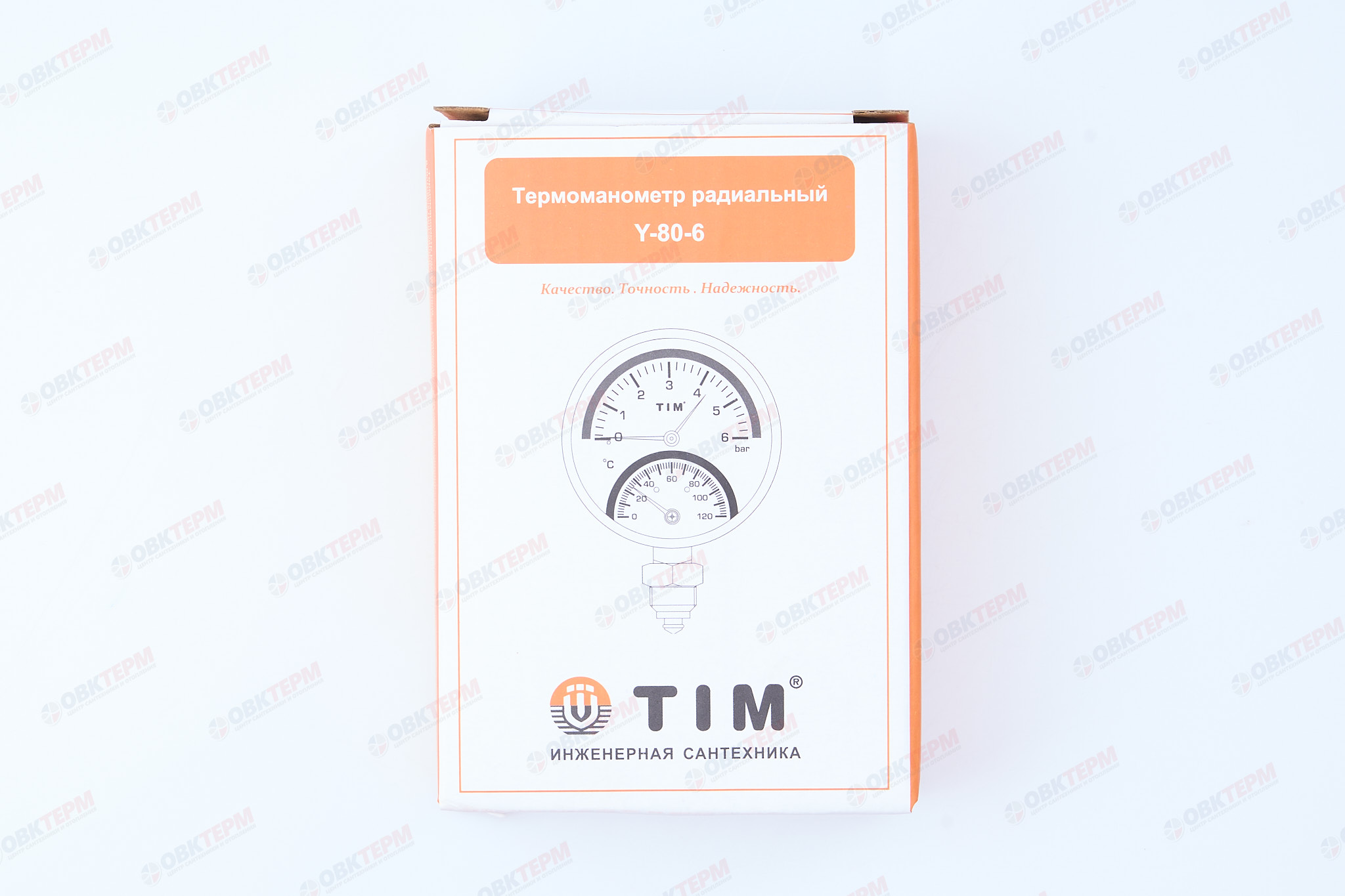 Термоманометр      6 bar нижнее подключение TIM   (1шт/60ящ) - Изображение №5