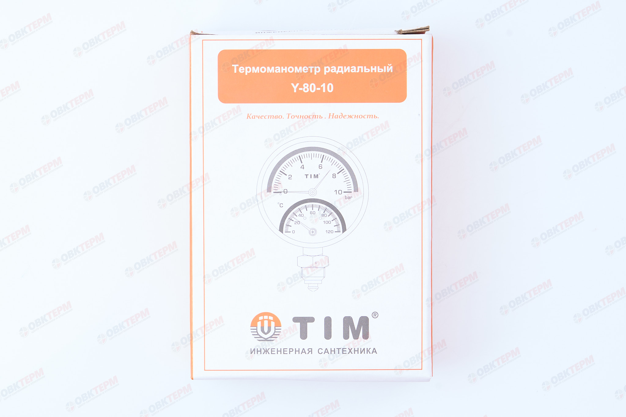 Термоманометр     10 bar нижнее подключение TIM   (1шт/60ящ) - Изображение №5