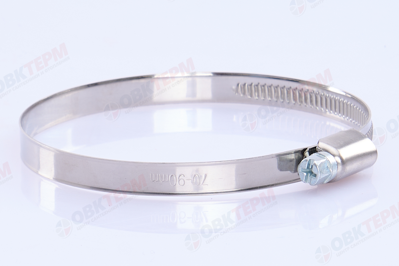 Хомут   70-90  3 1/2" (под отвёртку)      (25 шт) - Изображение №1