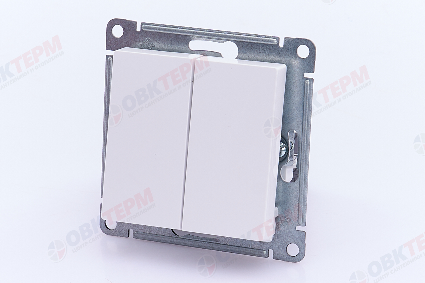 Выключатель 2-клавишный механизм сх.5 10АХ Белый AtlasDesign Systeme Electric - Изображение №2