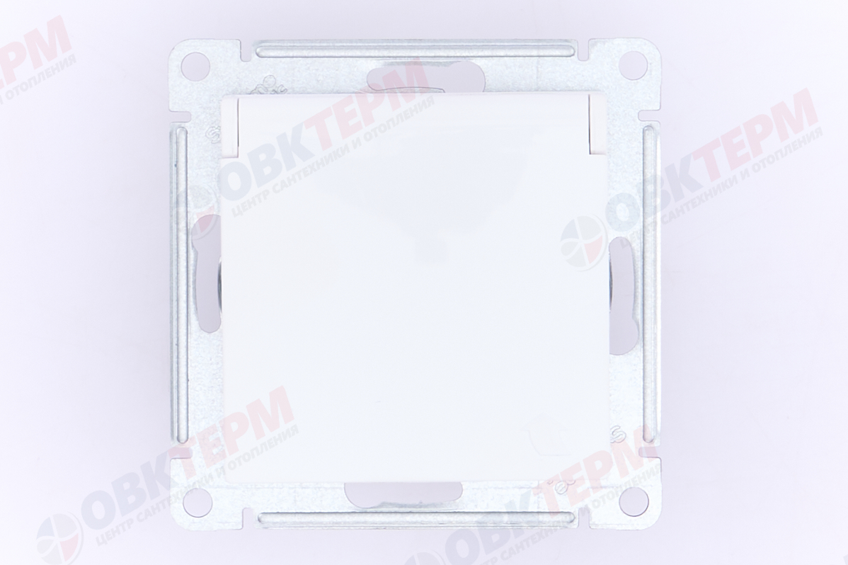 Розетка с/з с крышкой со шторками 16А IP20 механизм Белый AtlasDesign Systeme Electric - миниатюра №7