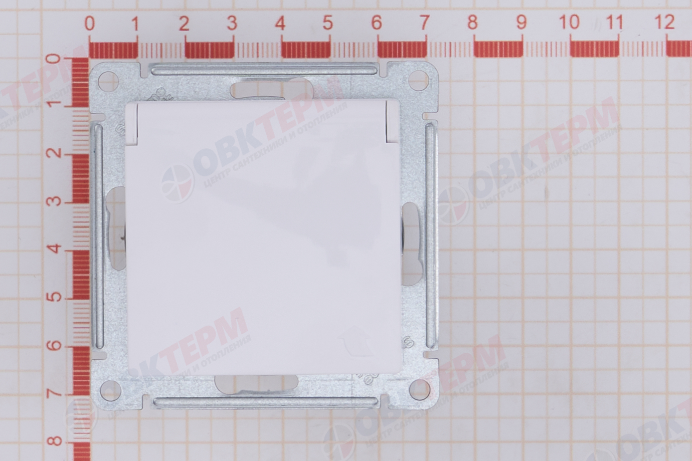 Розетка с/з с крышкой со шторками 16А IP20 механизм Белый AtlasDesign Systeme Electric - миниатюра №8