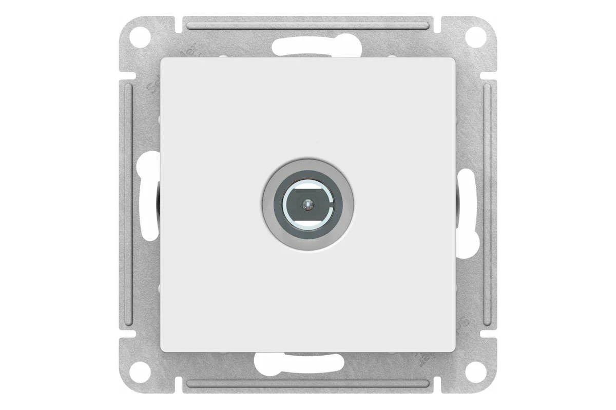 Розетка антенная коннектор механизм одиночная TV Белый AtlasDesign Systeme Electric - Изображение №2