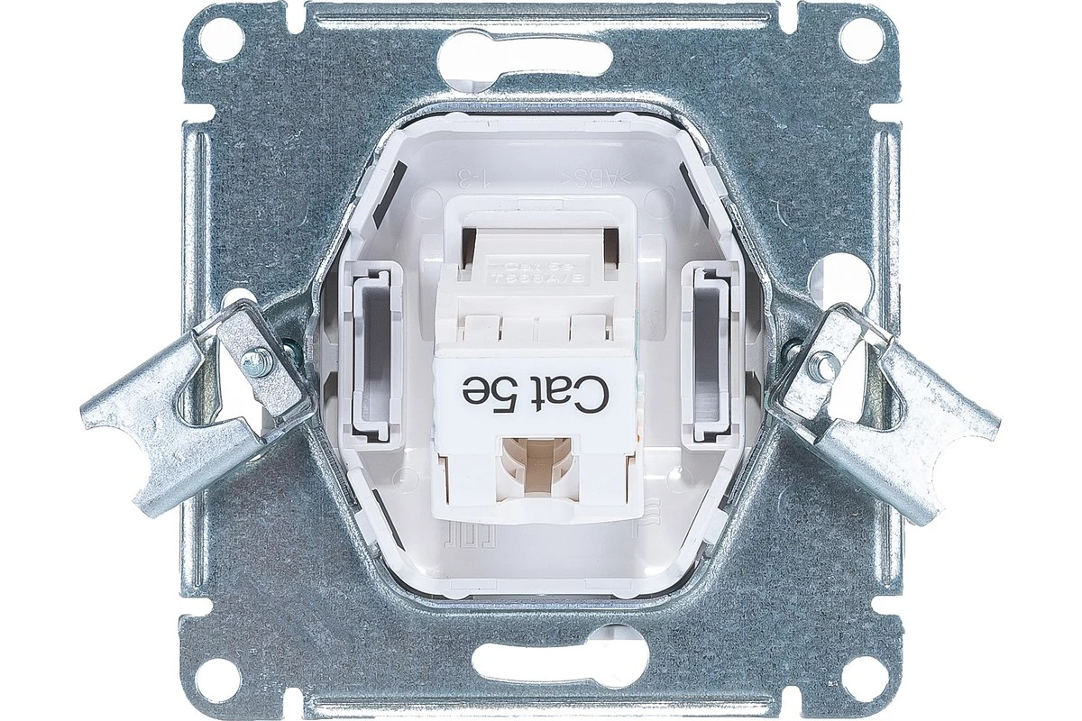 Розетка компьютерная RJ45 механизм Белый AtlasDesign Systeme Electric - Изображение №3