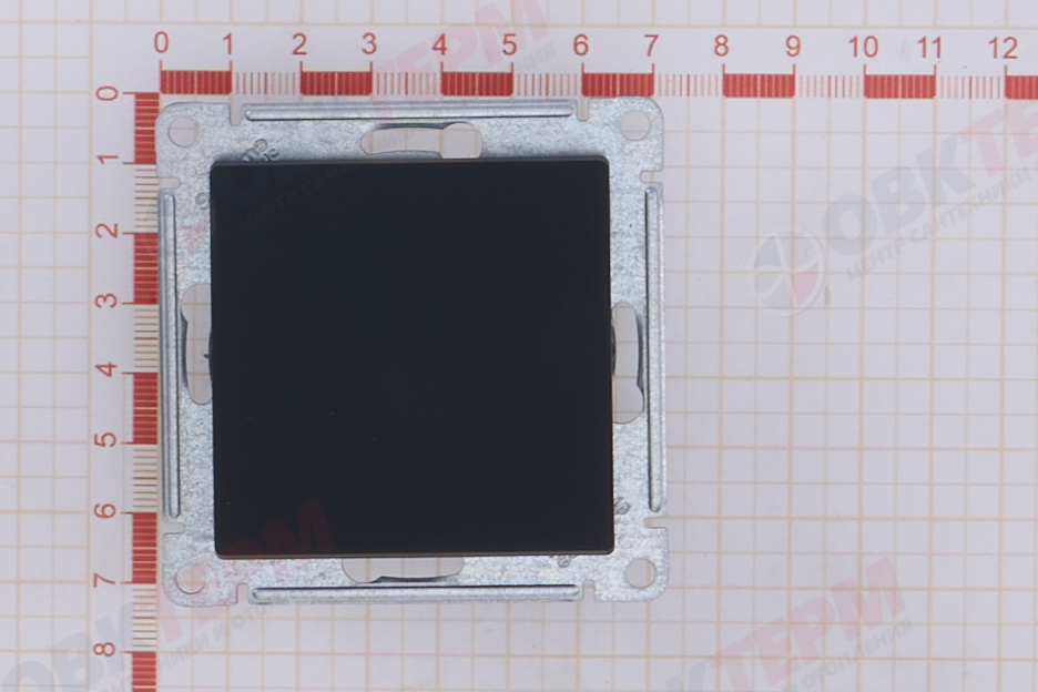 Выключатель 1-клавишный механизм сх.1 10АХ Карбон AtlasDesign Systeme Electric - миниатюра №7