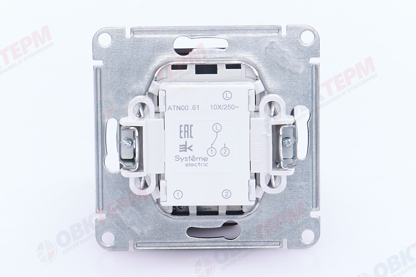 Переключатель 1-клавишный, механизм сх.6 10АХ Карбон AtlasDesign Systeme Electric - миниатюра №6