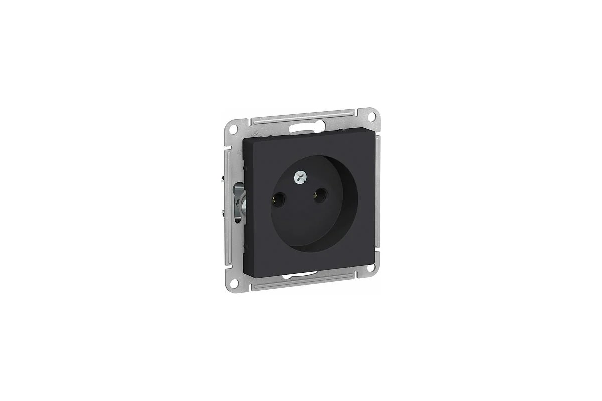 Розетка б/з 16А механизм Карбон AtlasDesign Systeme Electric - Изображение №2
