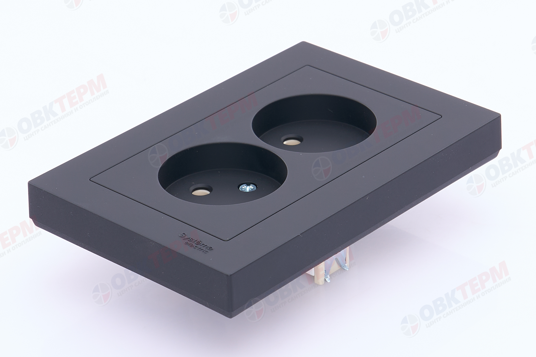 Розетка б/з в сборе двойная 16А Карбон AtlasDesign Systeme Electric - Изображение №5