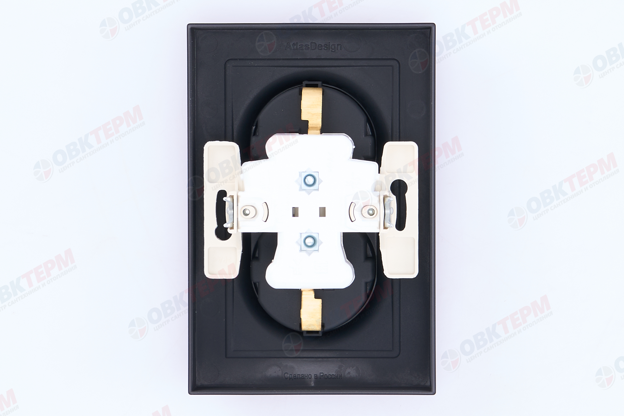 Розетка с/з в сборе двойная 16А Карбон AtlasDesign Systeme Electric - миниатюра №6