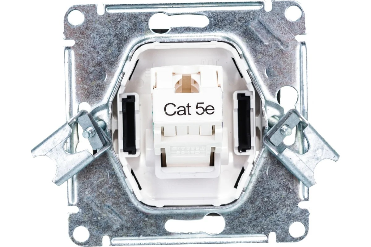 Розетка компьютерная RJ45 механизм Карбон AtlasDesign Systeme Electric - Изображение №2