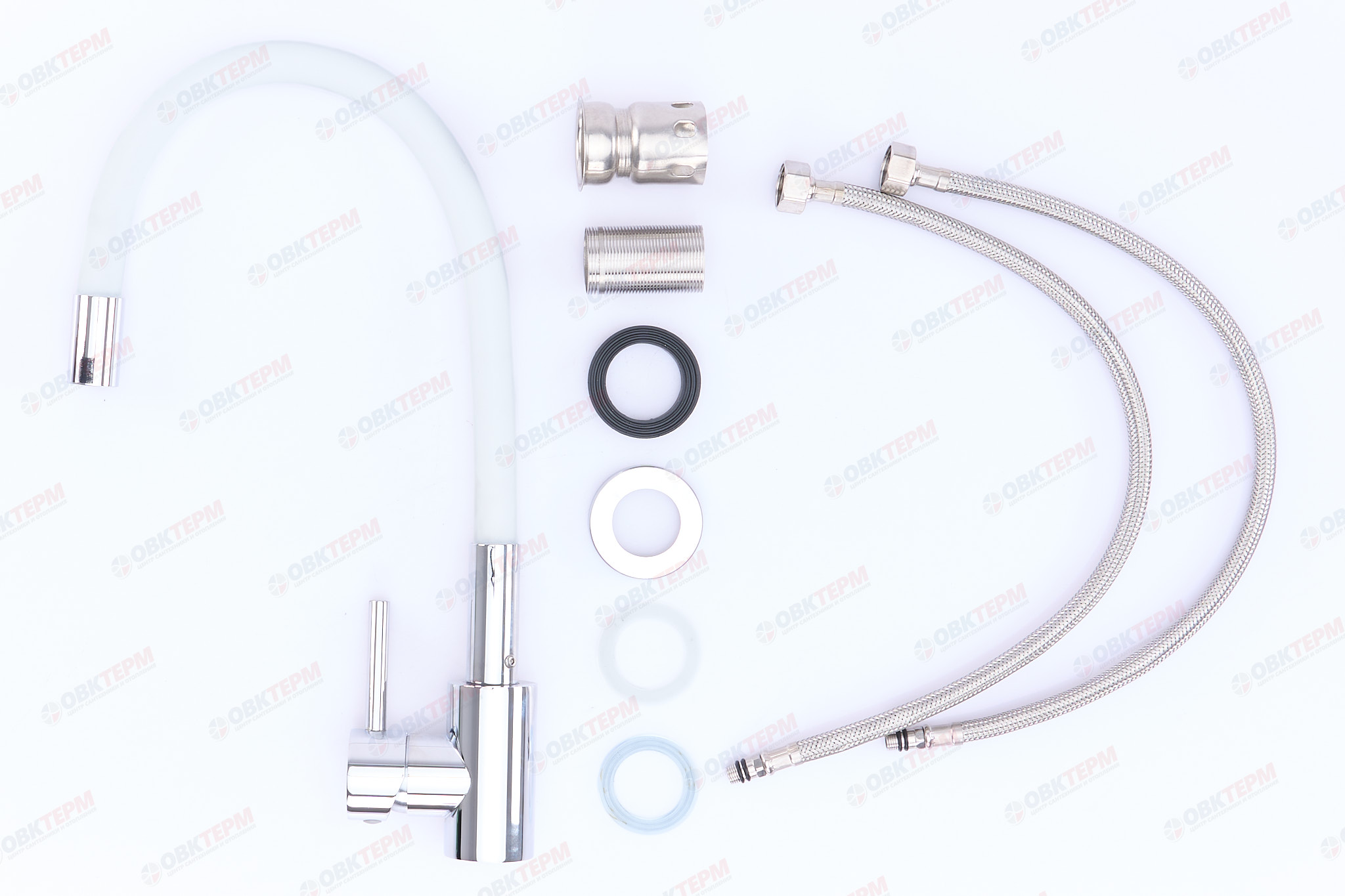 Смеситель д/кухни нерж/сталь REFLECTOR CHAMPION SUS-011 WHITE CHROME (10 шт/ящ) - миниатюра №3