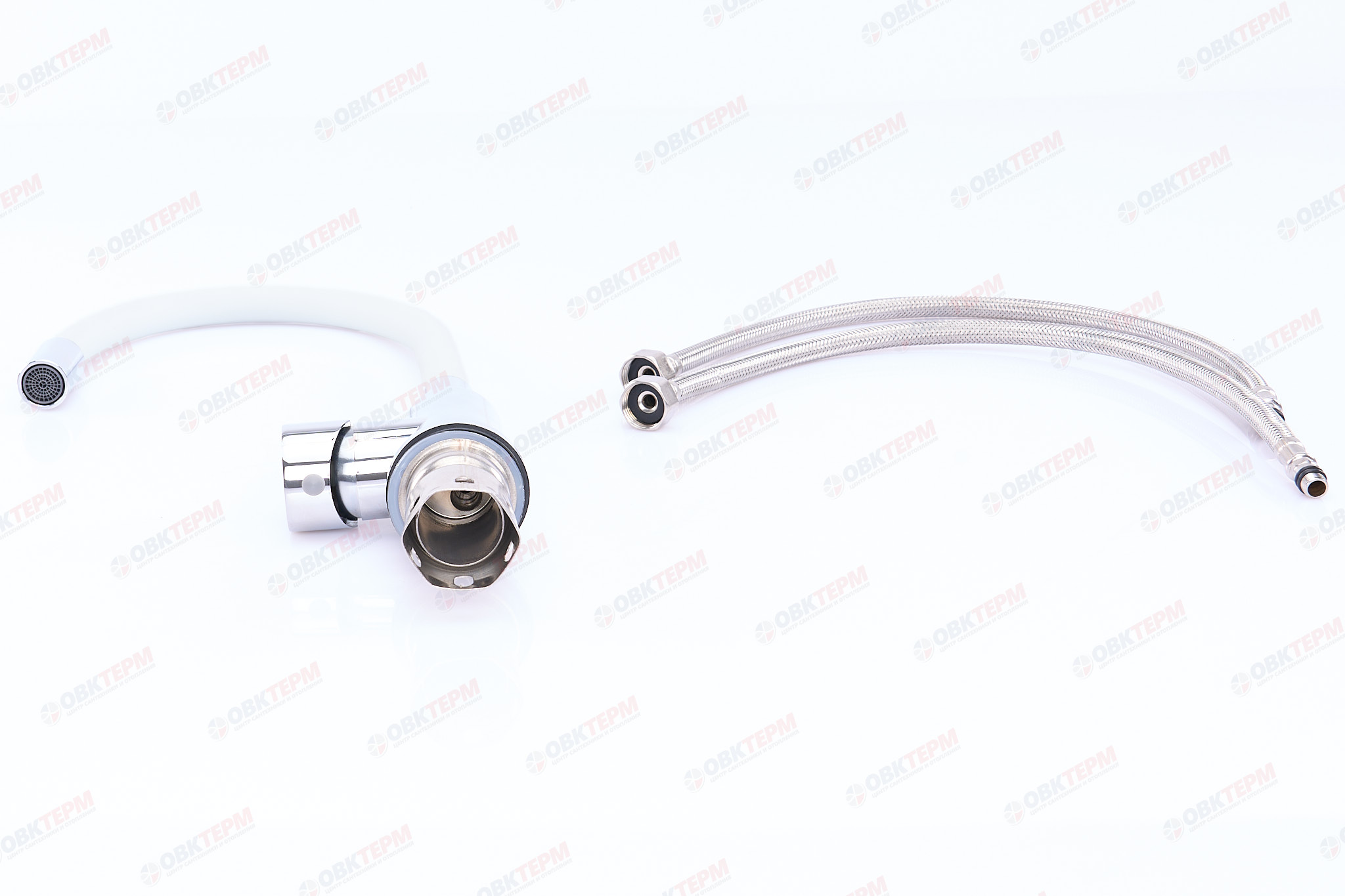 Смеситель д/кухни нерж/сталь REFLECTOR CHAMPION SUS-011 WHITE CHROME (10 шт/ящ) - миниатюра №4