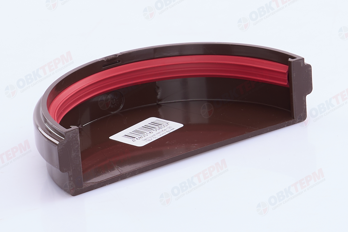 Заглушка желоба Классика 120 ПВХ Grand Line шоколадная (RAL 8017) (уп. 72шт) - Изображение №2