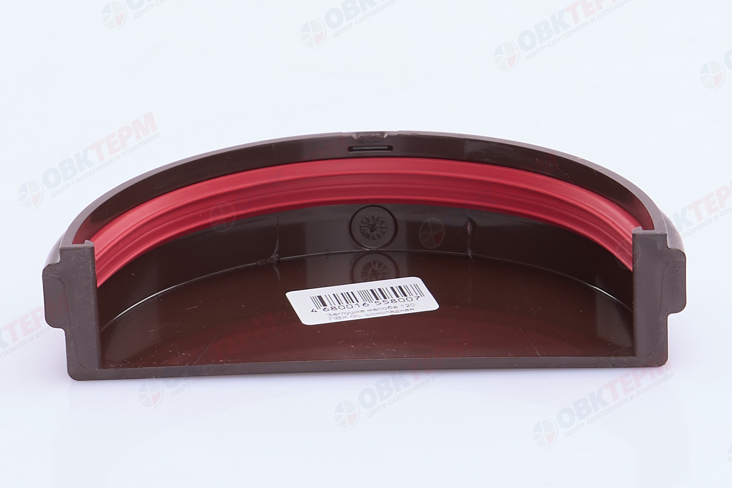 Заглушка желоба Классика 120 ПВХ Grand Line шоколадная (RAL 8017) (уп. 72шт) - Изображение №4