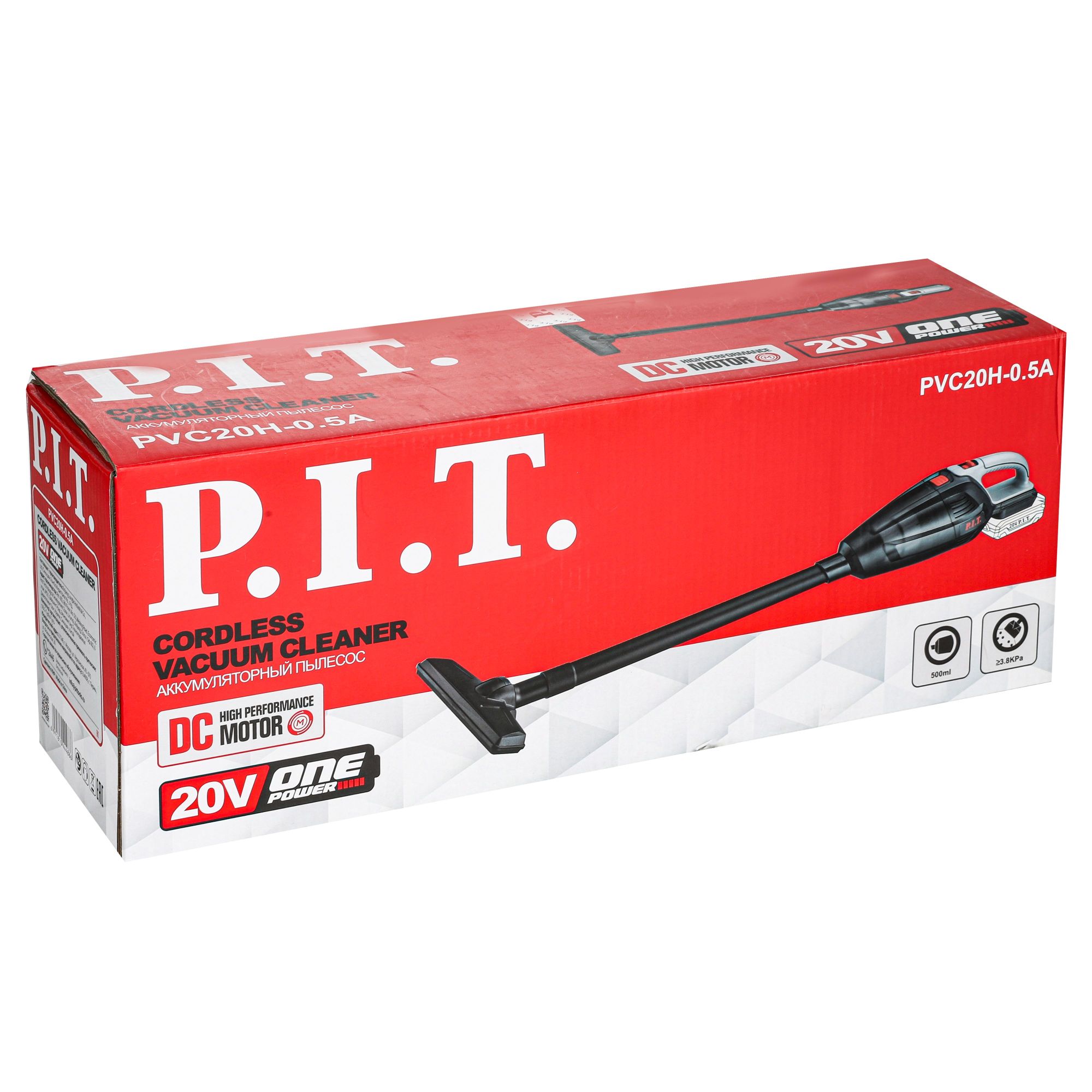 Пылесос аккум. P.I.T OnePower PVC20H-0.5A SOLO (20В, 0.5л, 3.8кПа (1,2 м³/мин (БЕЗ АКБ и ЗУ) - миниатюра №7