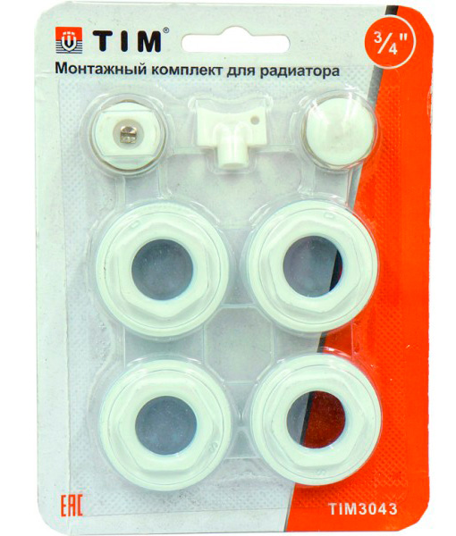 Комплект радиаторный TIM 3/4"     (40 шт) - Изображение №2