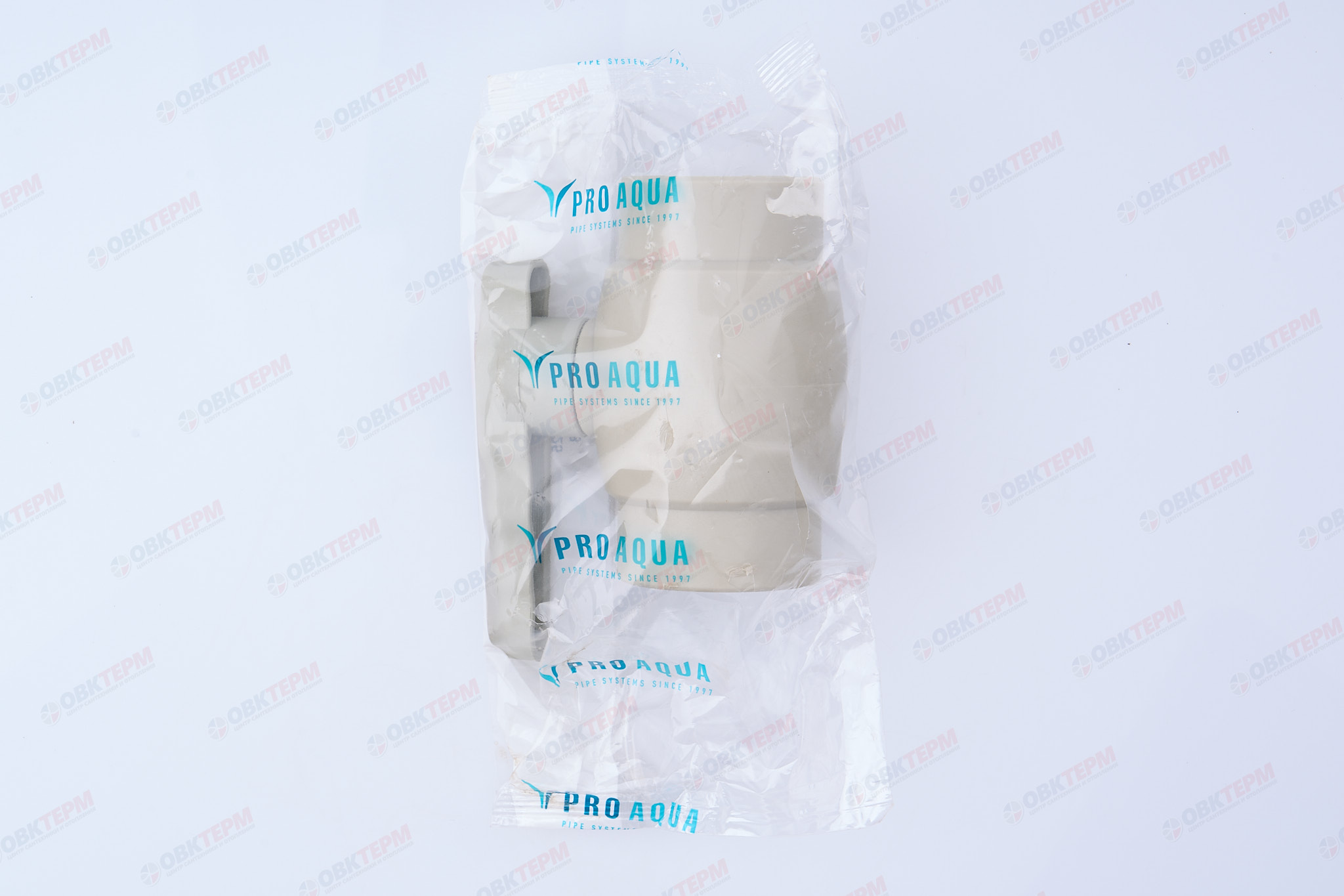 Кран пластиковый шаровый  40  (латунный  шар)  STANDART   СЕРЫЙ   (PRO AQUA)    (25/1) - миниатюра №8