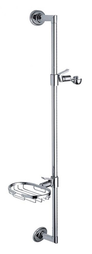 Душевая штанга ZERIX SB-001 (LR8006) с мыльницей (без шланга и лейки)  (12 шт/ящ) - Изображение №1