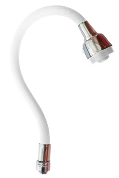 Излив силиконовый ZERIX SPS-01 WHITE под гайку (50 шт/ящ) - Изображение №1