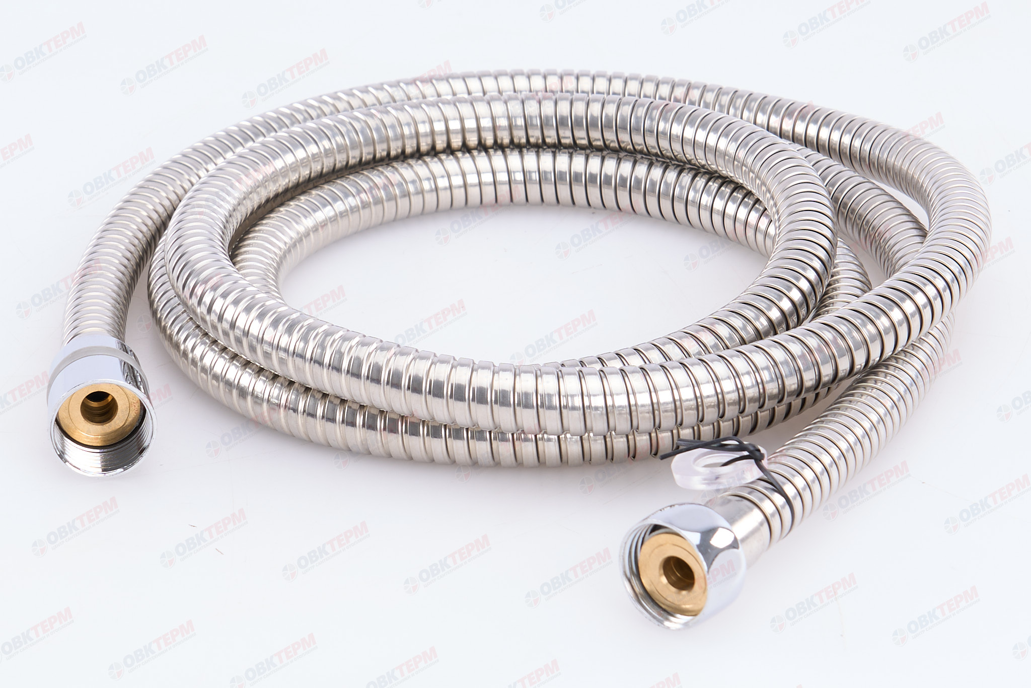 Шланг д/душа ZERIX Chr.F01 нерж сталь /растяжной /200-250 см /коробка (48 шт/ящ) - Изображение №1