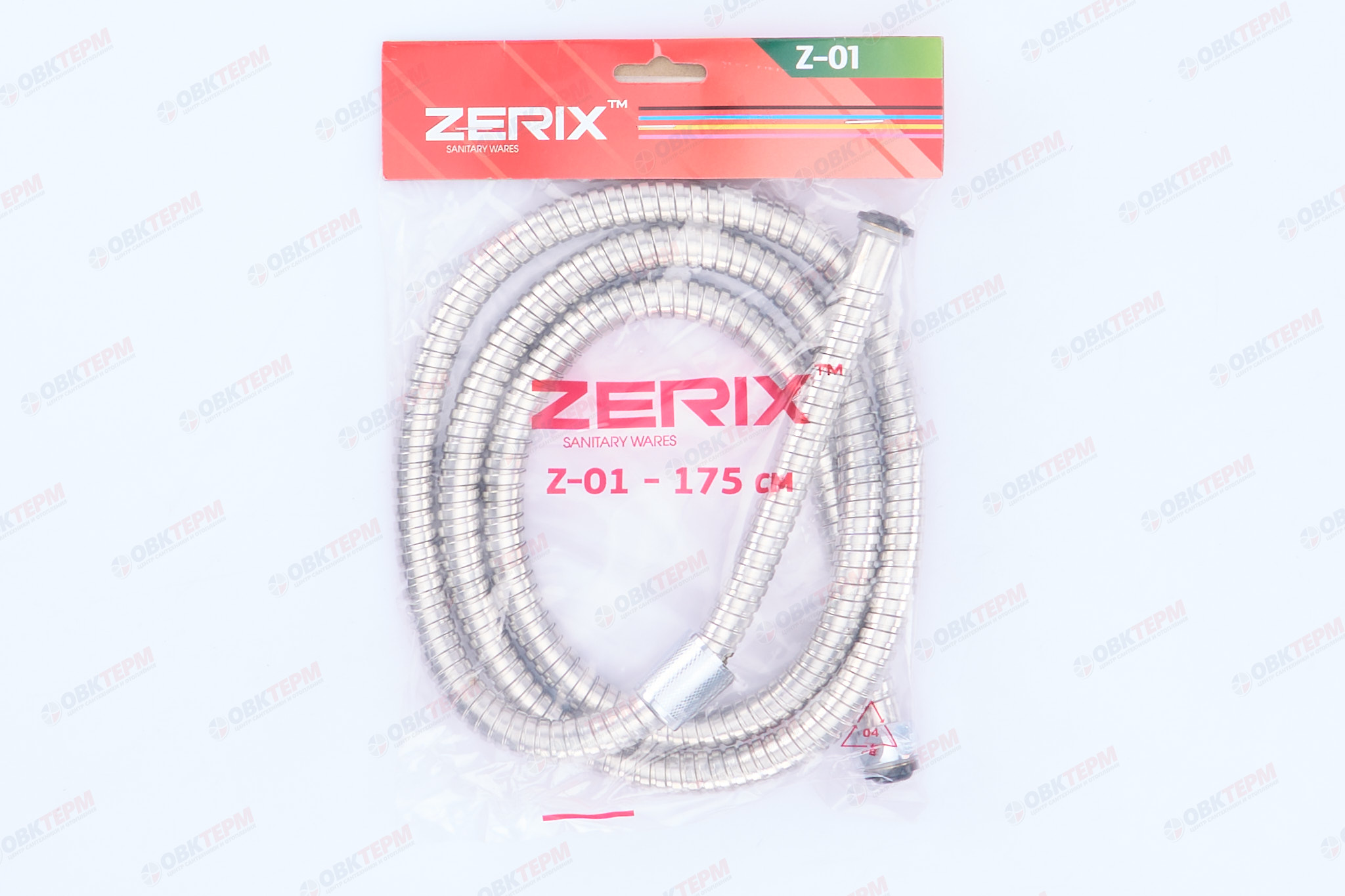 Шланг д/душа ZERIX Chr.Z01 растяжной 175  см  (50 шт/ящ) - Изображение №4