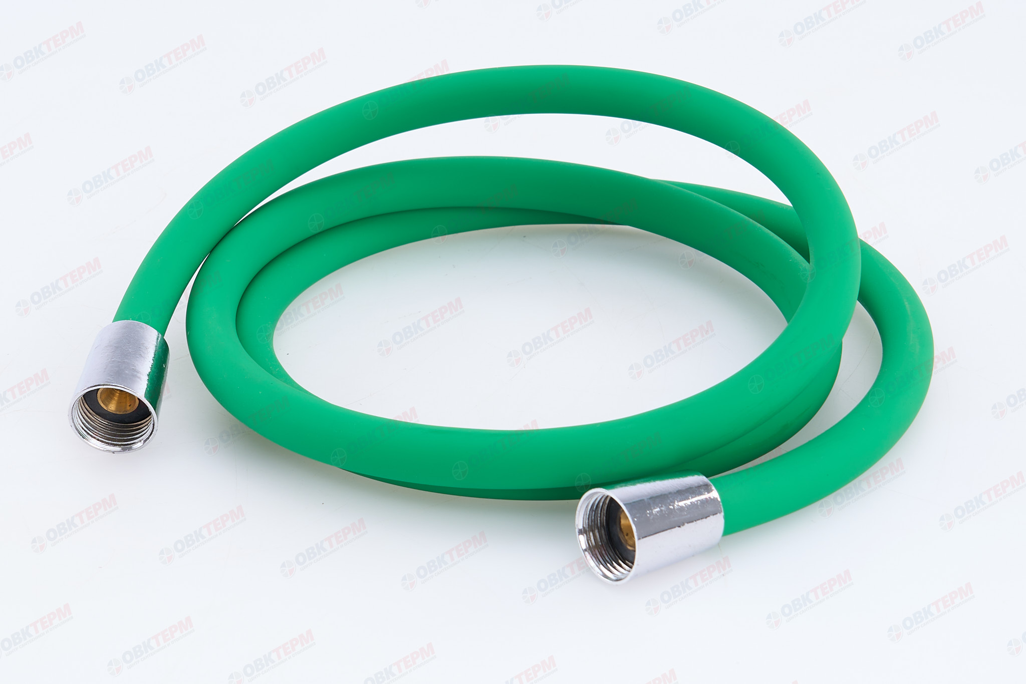 Шланг д/душа  ZERIX  SILICON  F12 Green    150см (48 шт/ящ) - изображение №1