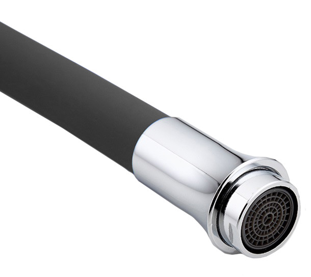 Излив гибкий, 55см, F7250 черный, гайка,  FRAP  (20 шт) - изображение №1