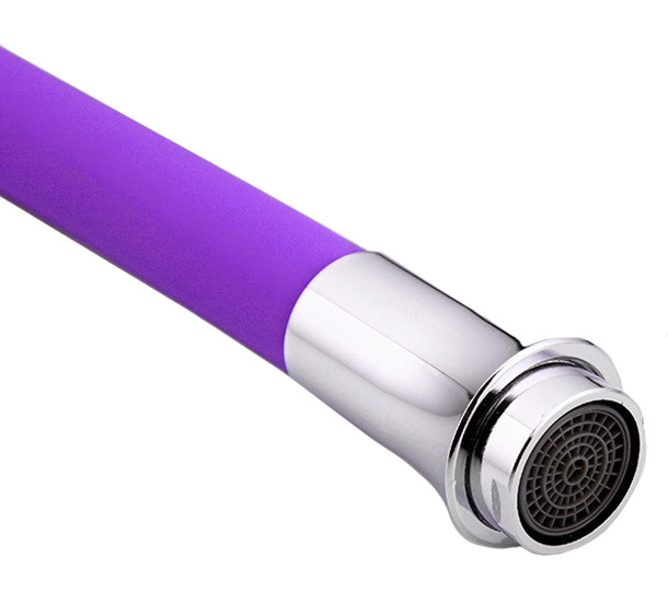 Излив гибкий, 55см, F7254 фиолетовый, гайка,  FRAP  (20 шт) - изображение №1