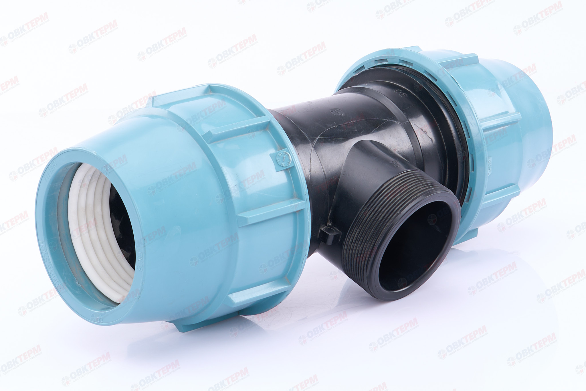 Тройник   90 * 3"н * 90          ПНД  ИТАЛ          (1шт) - изображение №1