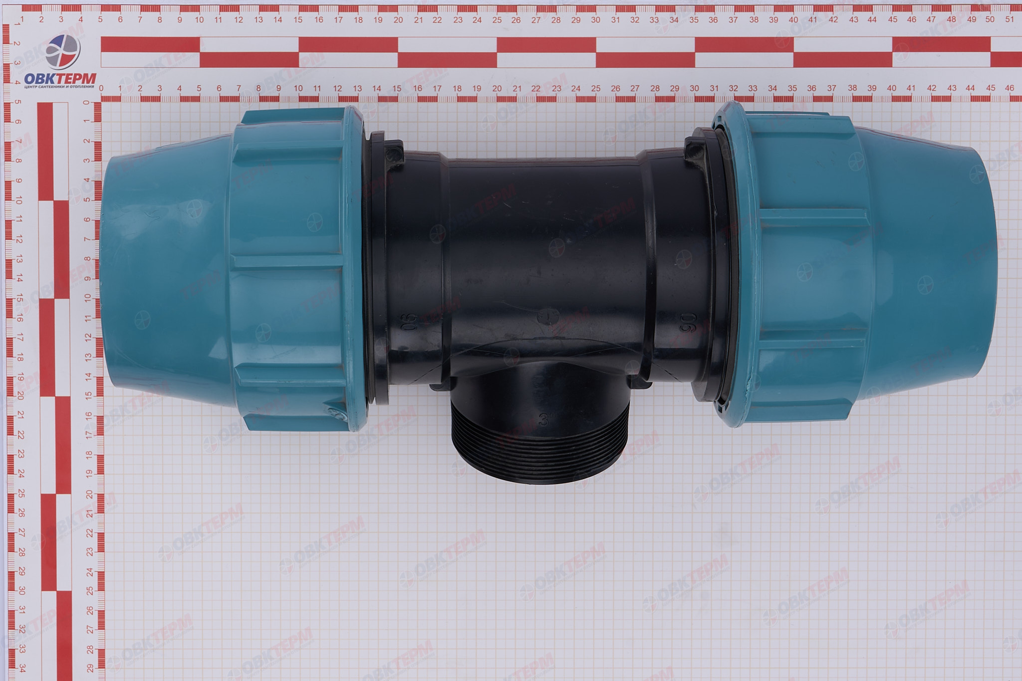 Тройник   90 * 3"н * 90          ПНД  ИТАЛ          (1шт) - миниатюра №4