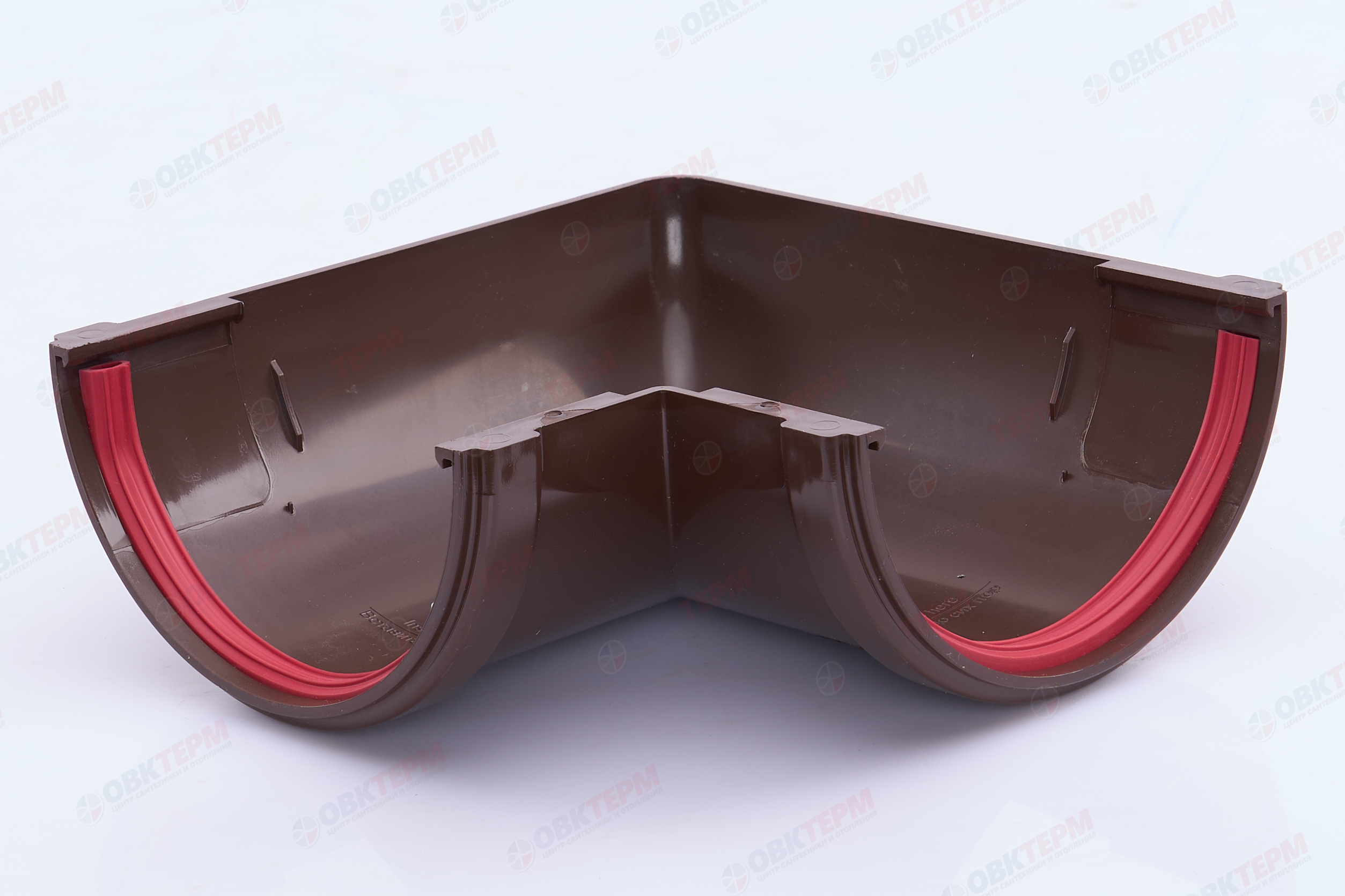 Угол желоба 90 град.Классика 120 ПВХ Grand Line шоколадный (RAL 8017) (уп. 24шт) - Изображение №2