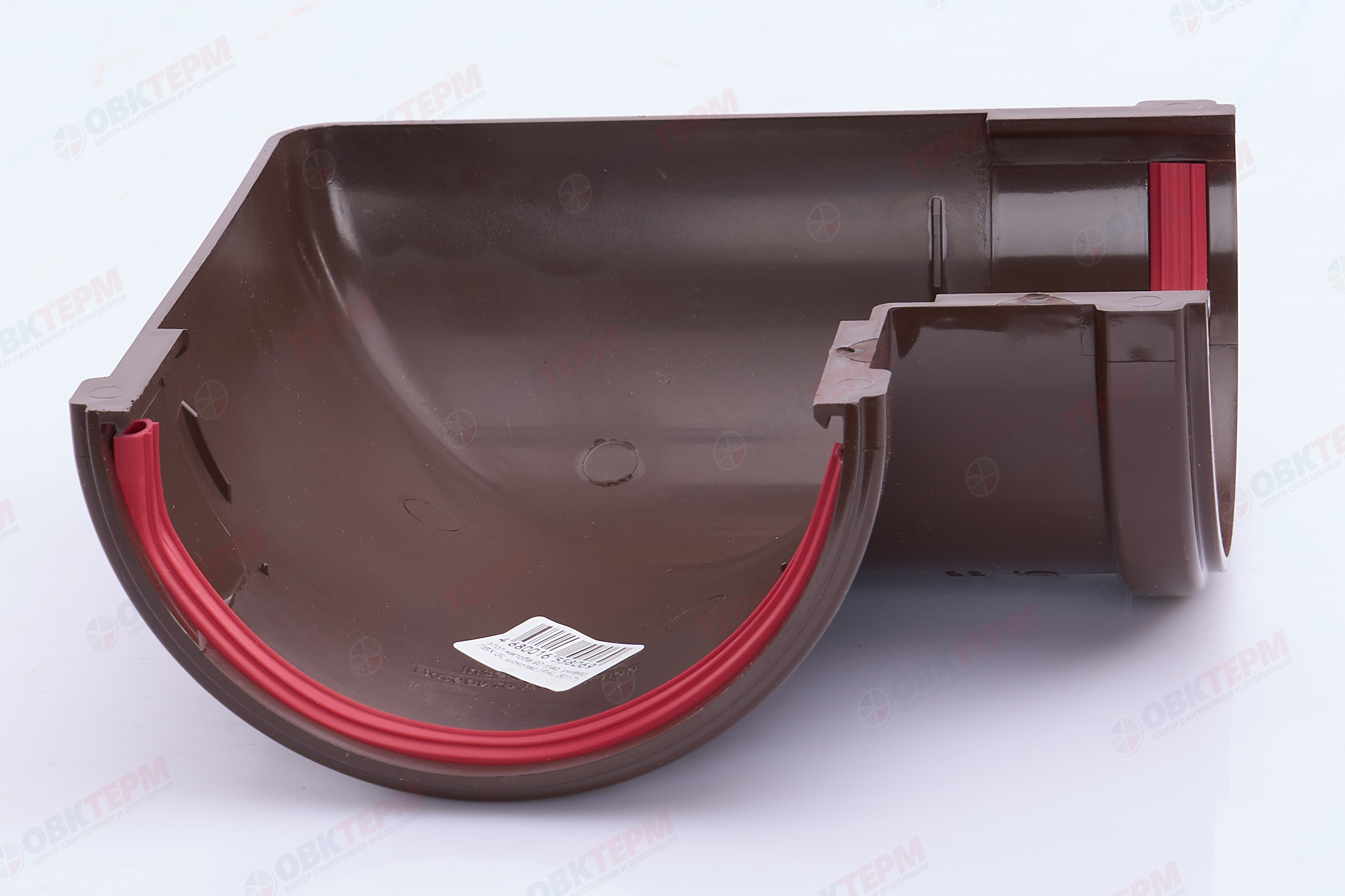 Угол желоба 90 град.Классика 120 ПВХ Grand Line шоколадный (RAL 8017) (уп. 24шт) - Изображение №4