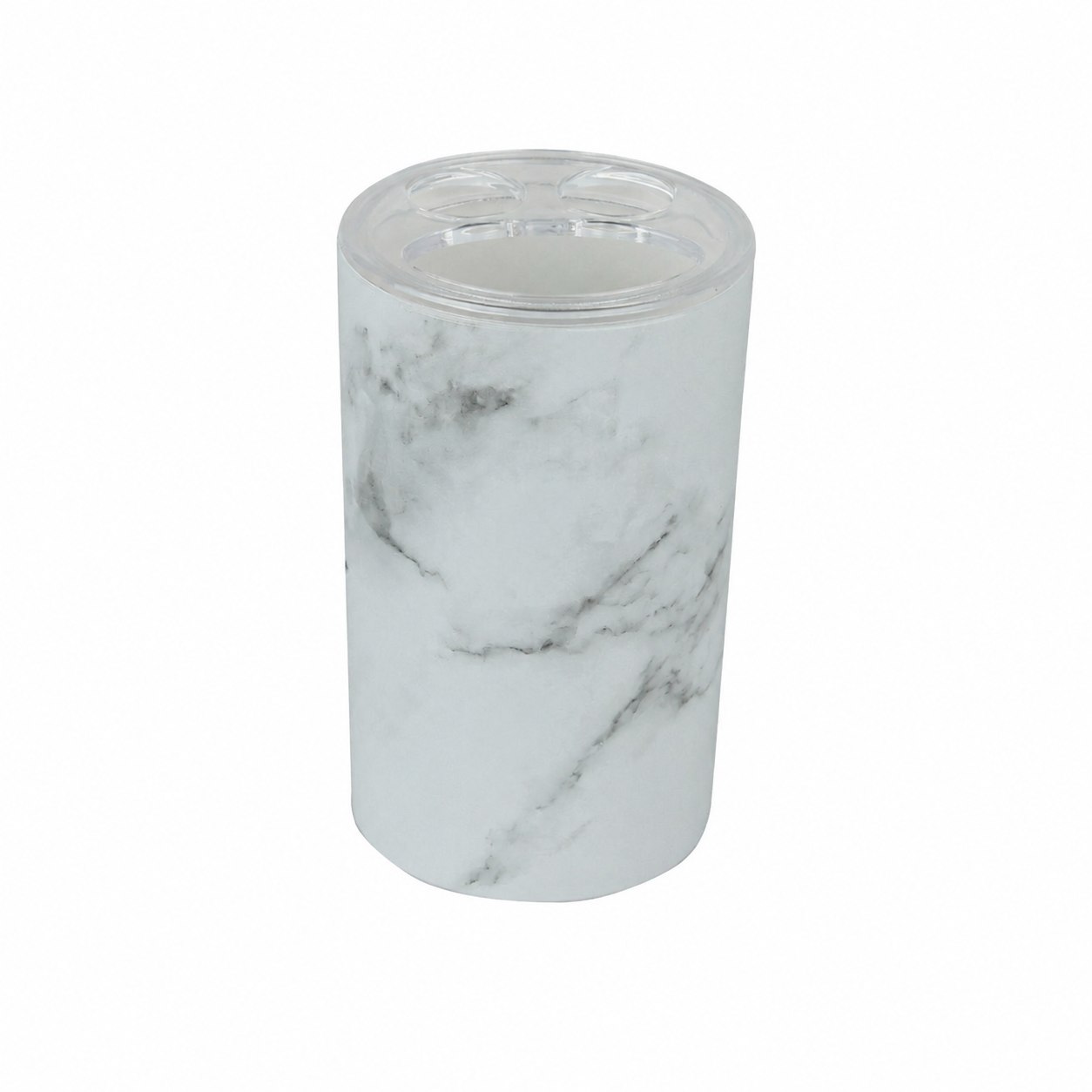Стакан для зубных щеток Delphinium коллекция "Вояж" (Marble), пластик - Изображение №1