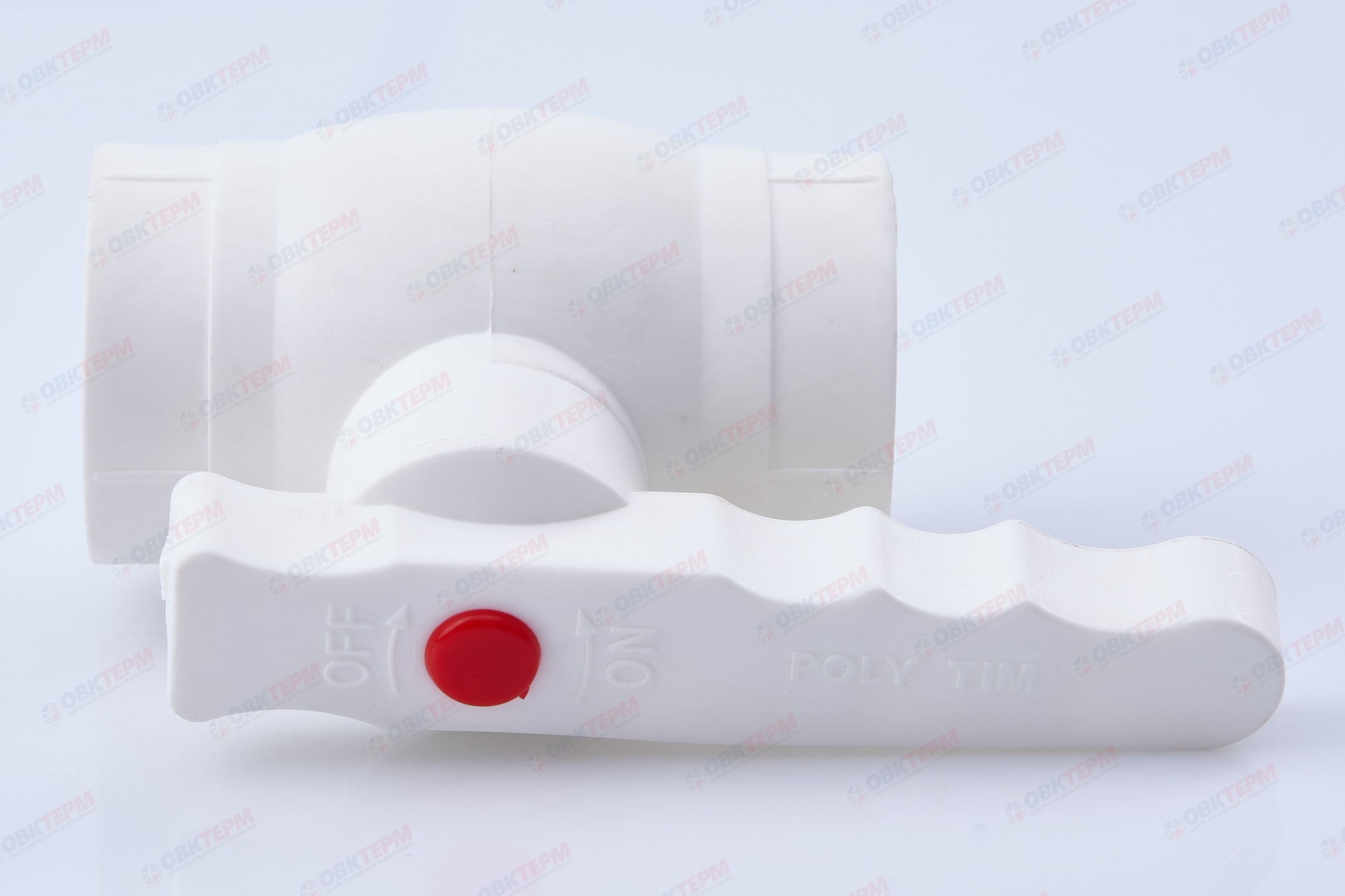 Шаровый  кран пластиковый  32  (стальной  шар)   (белый)   (70/5)  (TIM) - Изображение №5