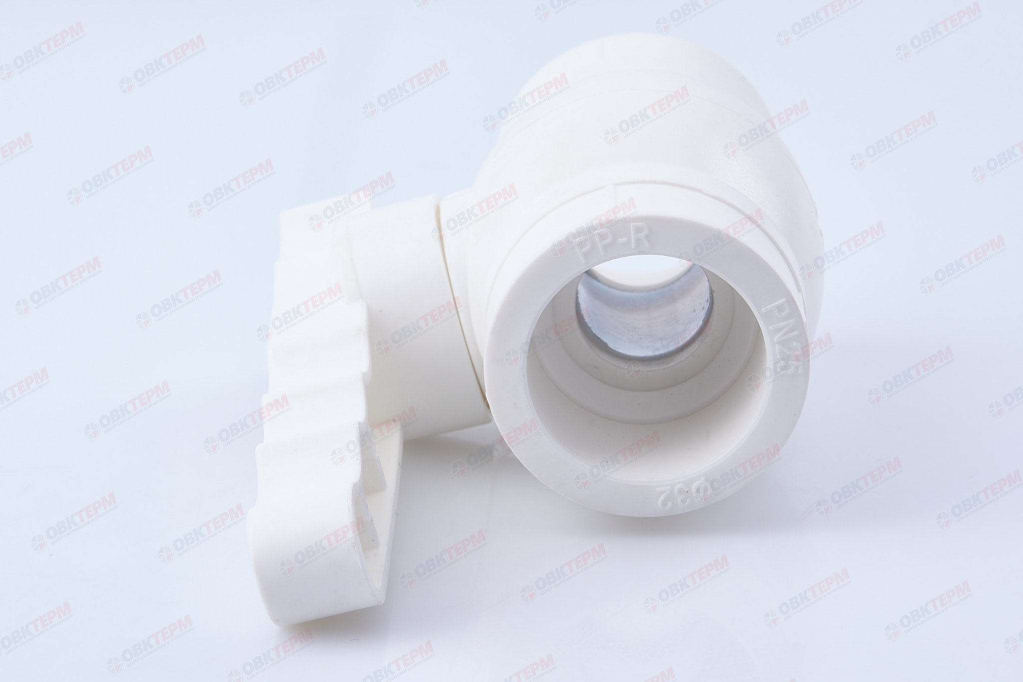 Шаровый  кран пластиковый  32  (стальной  шар)   (белый)   (70/5)  (TIM) - миниатюра №6