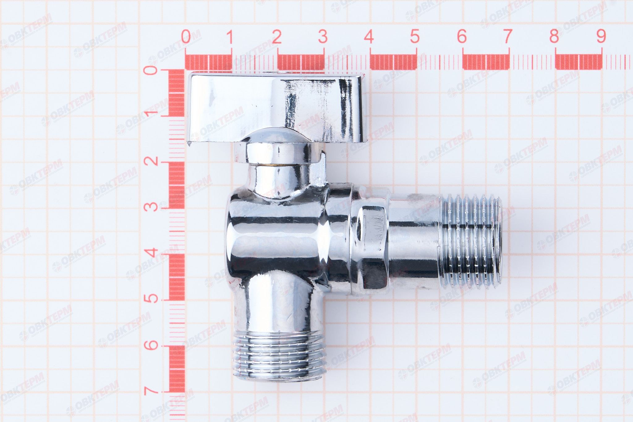 Кран для подкл. с/т приборов       TIM     1/2" - 1/2", хром.   (1шт/60ящ) - миниатюра №7