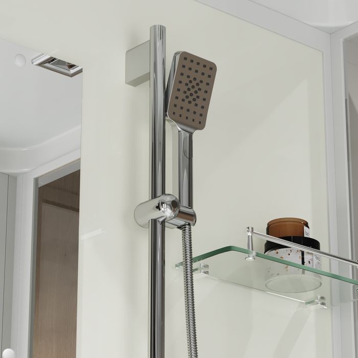 Душ.каб. Niagara Standart ST90/15Q (90х90х215) квадрат,поддон 15см,распашная,проф.белый,3 мест - Изображение №3