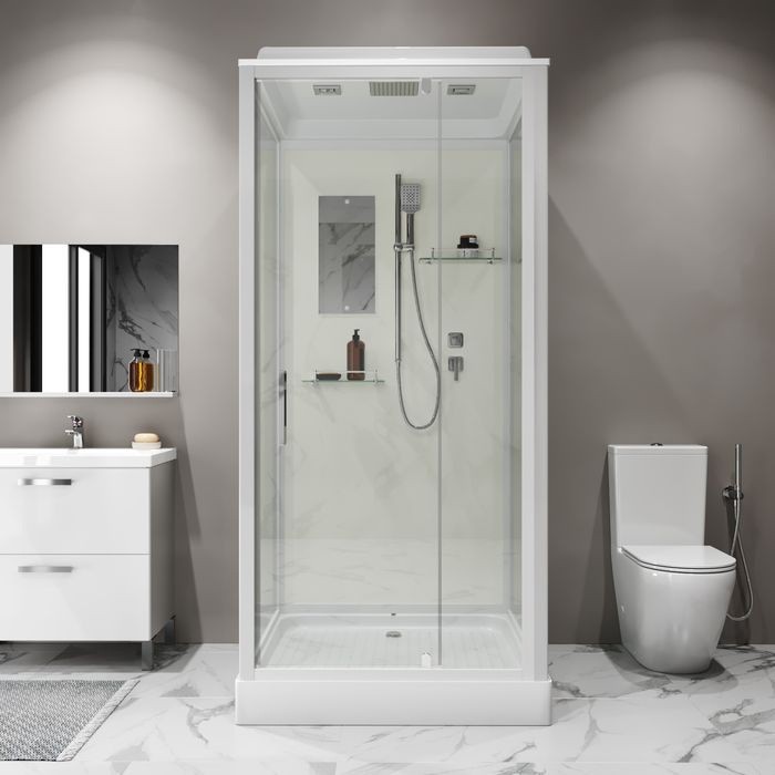 Душ.каб. Niagara Standart ST90/15Q (90х90х215) квадрат,поддон 15см,распашная,проф.белый,3 мест - Изображение №5