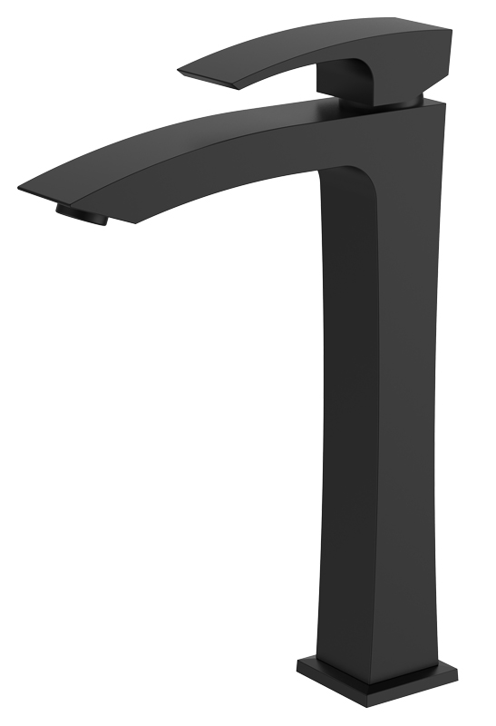 Смеситель д/умывальника KOER KB-11007-05 ВЫСОКИЙ  (Цвет черный) (8шт/ящ) - Изображение №1