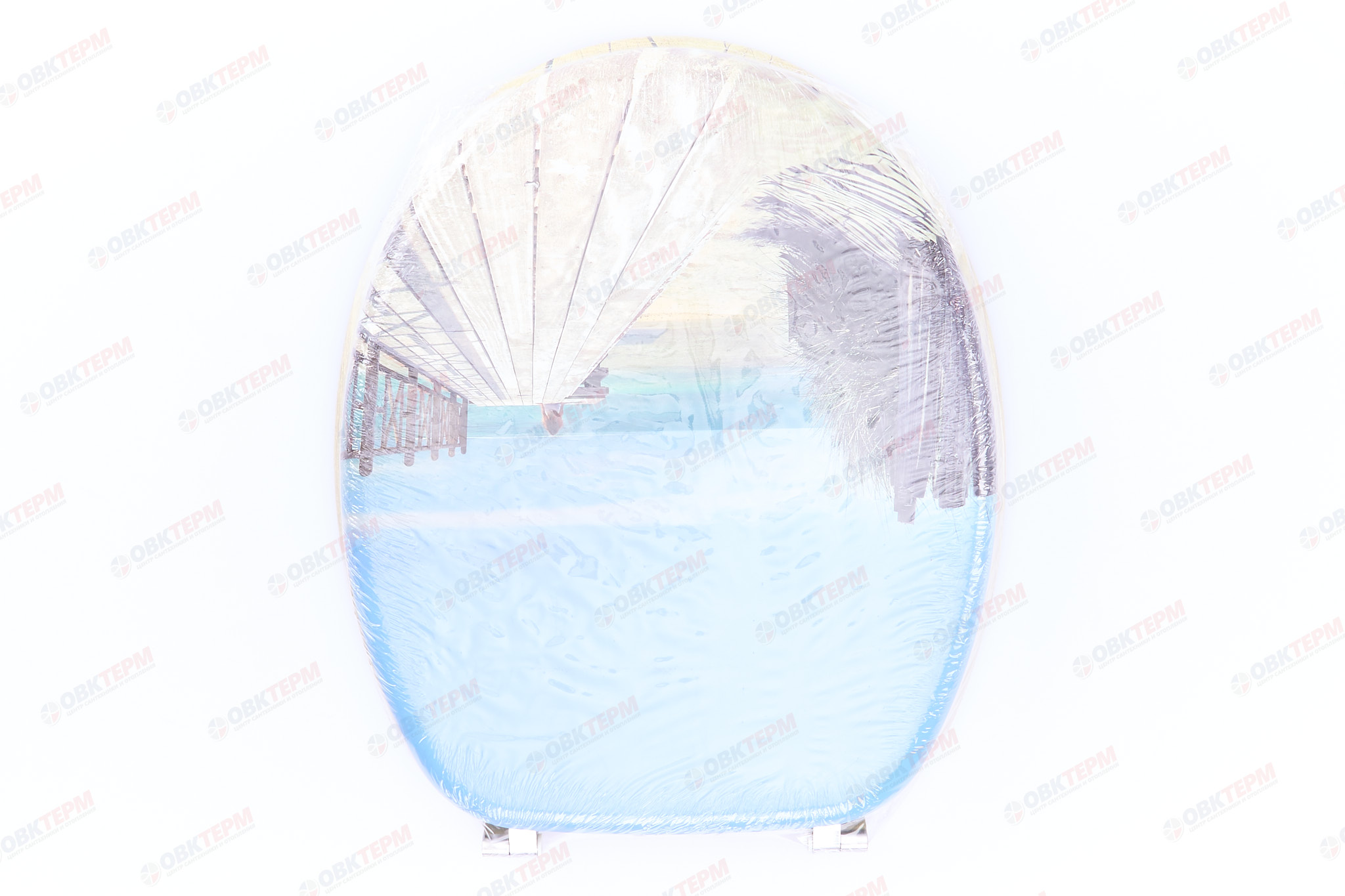 Сиденье для унитаза WIRQUIN "Пляж", МДФ дизайн, крепления нерж.сталь - Изображение №4