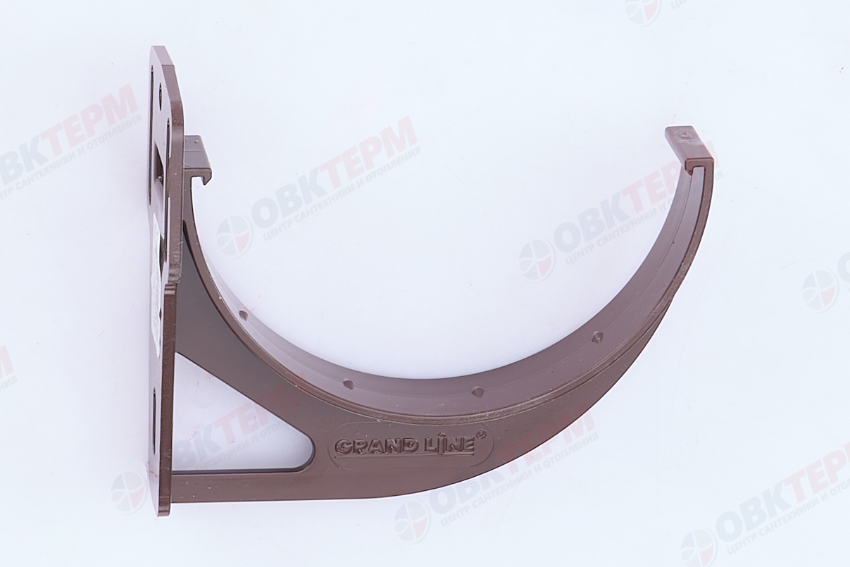 Кронштейн желоба slider Классика 120 ПВХ Grand Line шоколадный (RAL 8017) (уп. 100шт) - Изображение №3