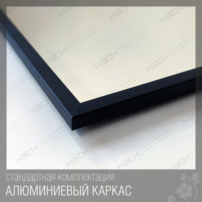 Зеркало  500х800 овальное  LED подсветкой 4000К 9,6 Вт/м с сенсор. выкл в черн алюм профиле КЗСК - миниатюра №6