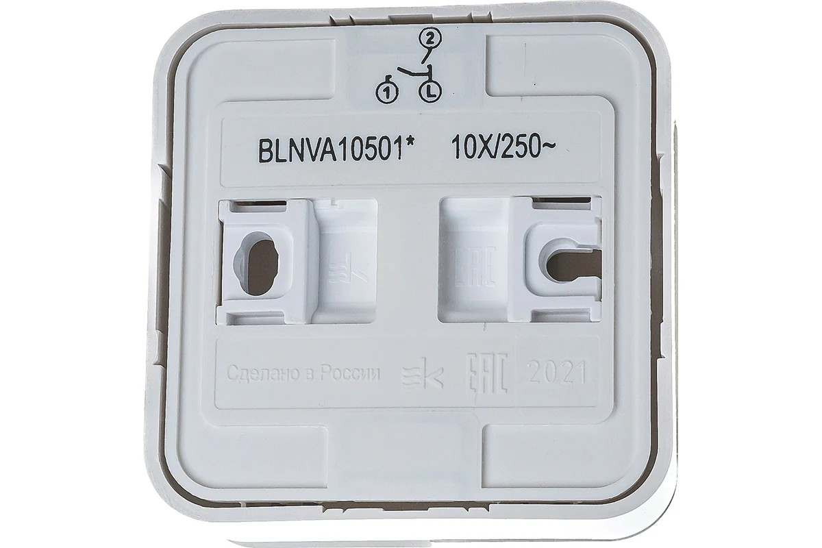 Выключатель 2-клавишный 10А IP20 250В с изолир. пластиной бел. белый Blanca Systeme Electric - Изображение №3